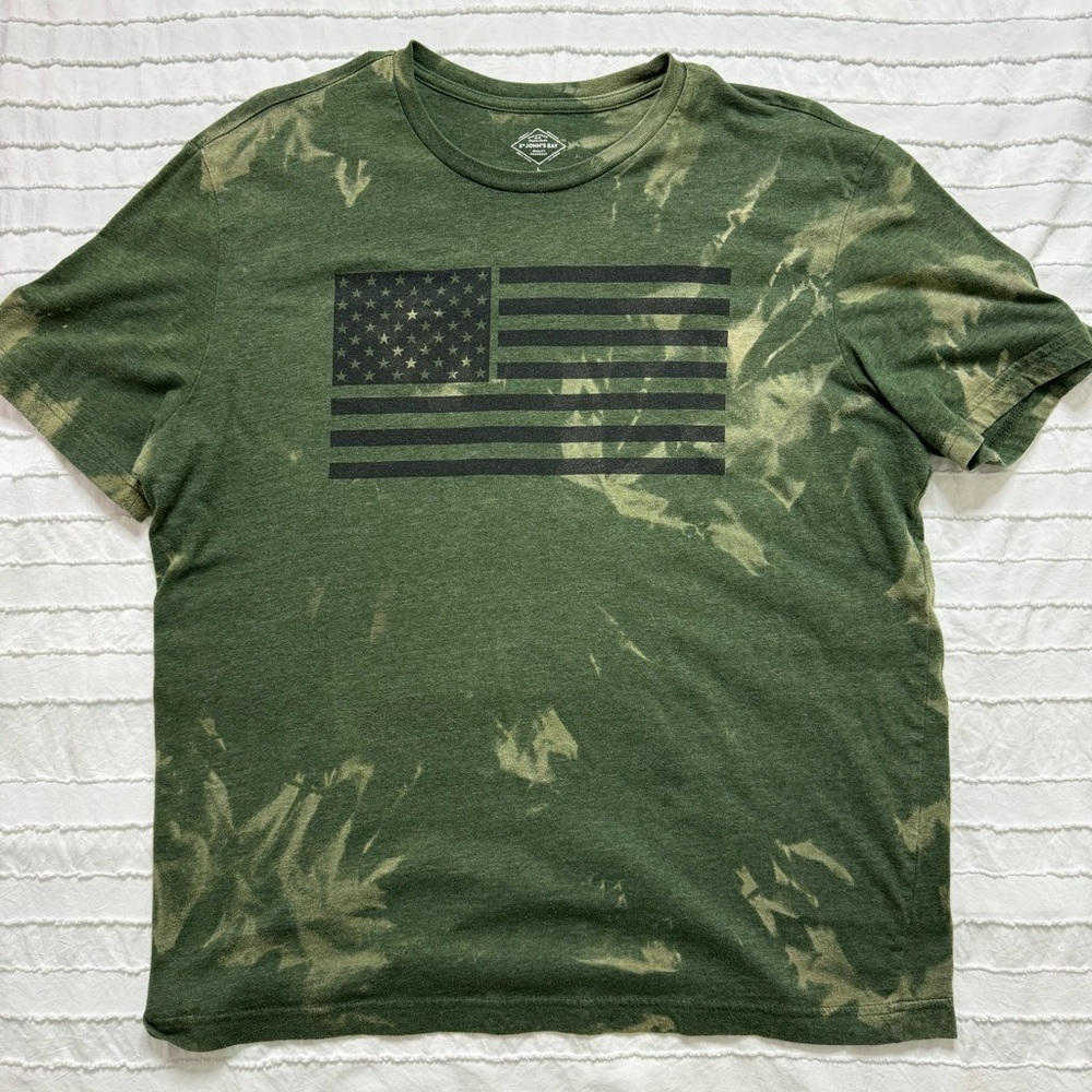 St John’s Bay American Flag Graphic Tee | Bleach Dyed